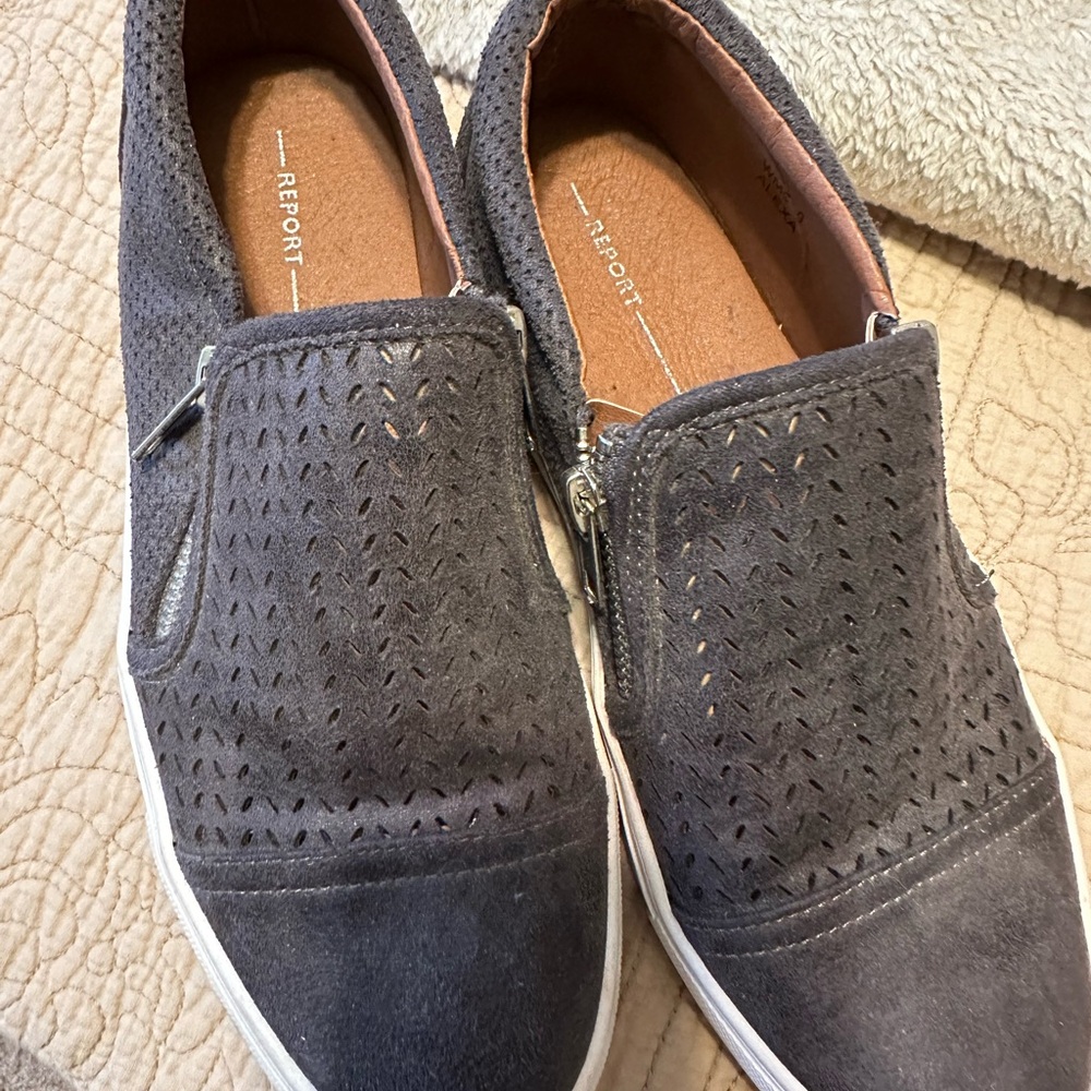 Report Women’s Perforated Slip-On Shoes - Gray